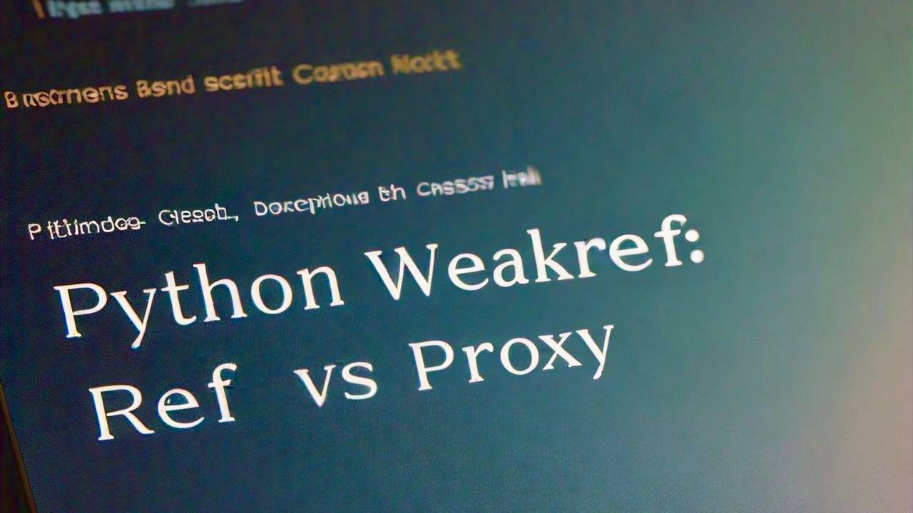 Python weakref: ref vs proxy